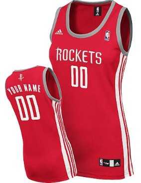 Women%27s Customized Houston Rockets Red Jersey->customized nba jersey->Custom Jersey